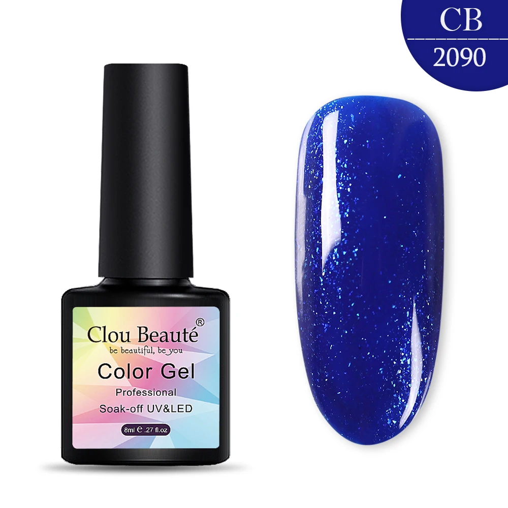 2090 Clou Beaute 8 мл гель лак для ногтей набор Гибридный Гель-лак неоновый гель Лак Блеск Гель-лак праймер Гель-лак для ногтей УФ Цвета ногтей - Цвет: 2090