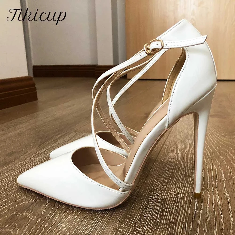 100mm Women's High Heels for Party Wedding White Pumps