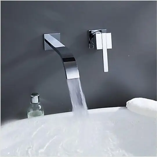 Настенный кран для умывальника, водопроводный кран, комплект из 2 предметов, кран для раковины, смеситель для ванной комнаты, кран для горячей и холодной воды