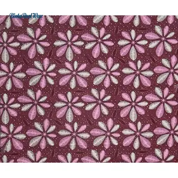 

2020 Africa Ankara Polyester Flower Red Color Wax Print Fabric BintaReal Wax High Quality 6 yard African Fabric for Dress FP6310