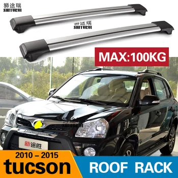 

SHITURUI 2Pcs Roof Bars for HYUNDAI Tucson 2004-2009 Aluminum Alloy Side Bars Cross Rails Roof Rack Luggage