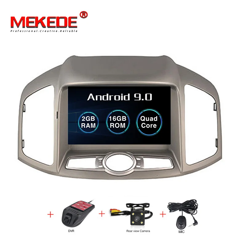 MEKEDE HD 2DIN " Android 9 автомобильный DVD стерео для Captiva 2011 2012 2013 1 Din Авто Радио wi-fi-мультимедиа gps навигация - Цвет: 16G dvd camera DVR