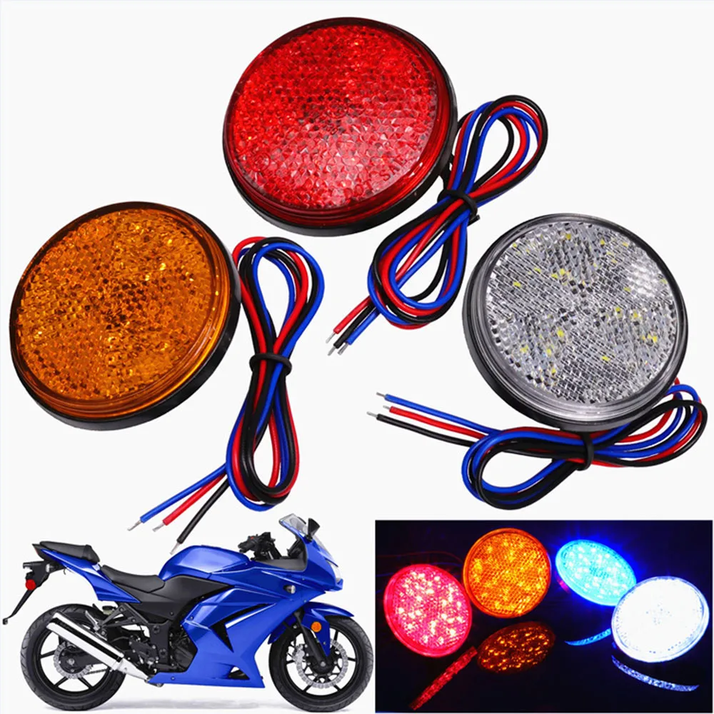 Светодиодный круглый сигнальный фонарь для мотоцикла 24 SMD поворота