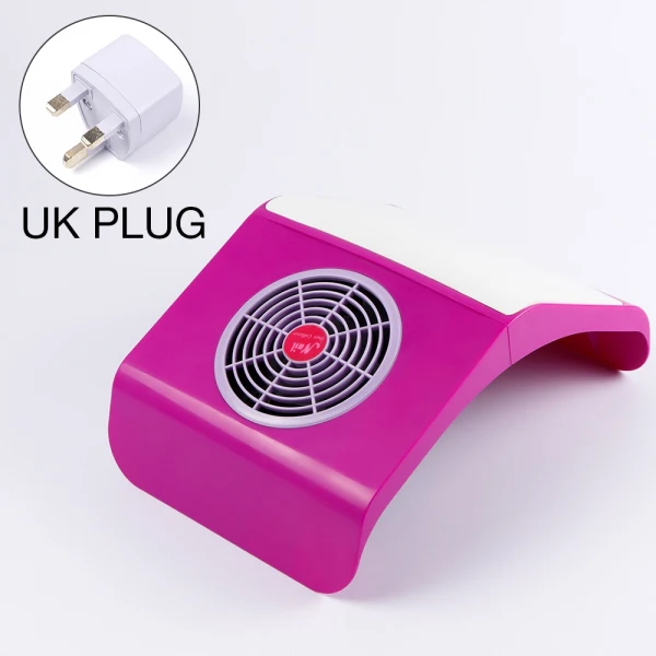 2 в 1 30000 об/мин маникюрный пылесос 65 Вт электрическая дрель для ногтей УФ-гель для ногтей маникюрные инструменты очиститель для ногтей - Цвет: Purple UK Plug