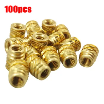 

100pcs Nuts #8-32 Brass Threaded Heat Set Inserts For 3D Printing Printer Long Nuts Practical New Tool Parts