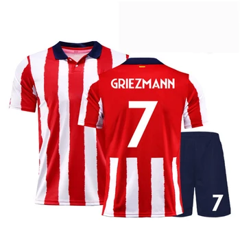 

New 20-21 Athletic T-shirt Madrid Home Out Game Sports Training Printing Team Soccer Uniform Girls 2 Piece Set Tracksuit Women