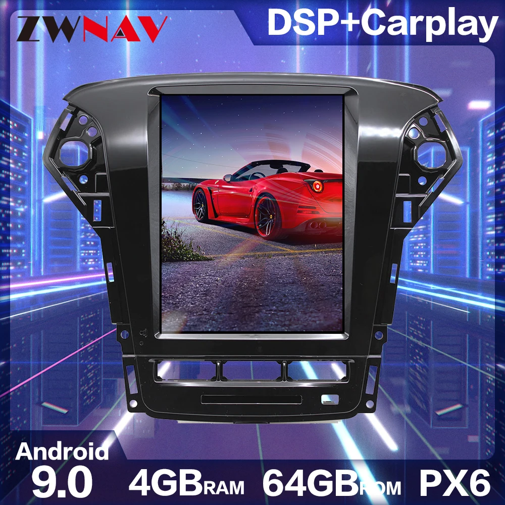 

DSP Verticl screen Tesla style Android 9.0 Car multimedia Player For Ford Mondeo Fusion 2010-2013 car GPS radio stereo head unit