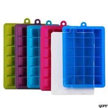 Квадратная форма для кубиков льда с крышкой, 24 зерна пищевого силикона форма для кубиков льда для холодных напитков, виски и коктейлей