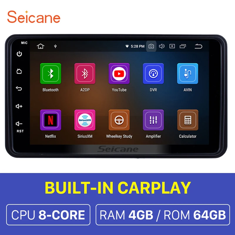 Автомагнитола Seicane Android 10 0 7 дюймов 8 ядер ОЗУ 4 Гб GPS навигатор для Suzuki Jimny 2006 2009 2010