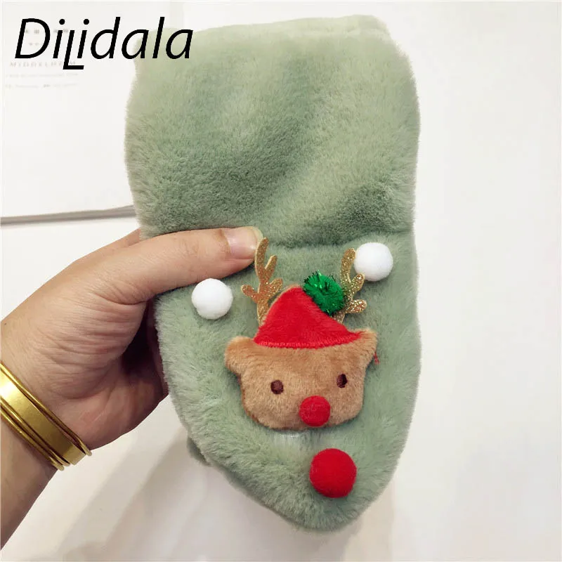 Dilidala/Новинка года; Рождественский плюшевый детский шарф с кроликом из мультфильма; теплый корейский Зимний толстый теплый детский Слюнявчик