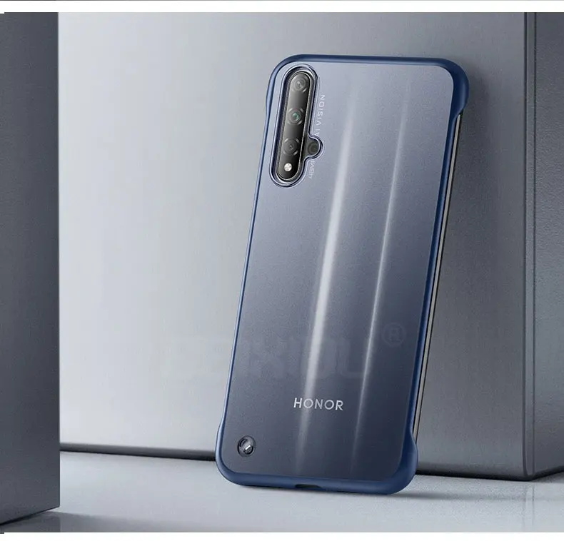 case For Huawei Honor 20 20S case matte Frameless phone cover for Huawei Honor 20 Pro Rimless shockproof, Free ring lanyard