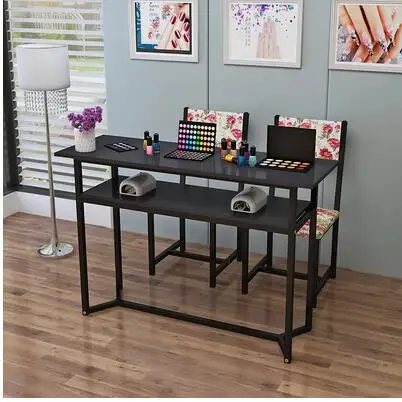 New manicure table single and double manicure shop table special bargain economy contracted modern and chair set
