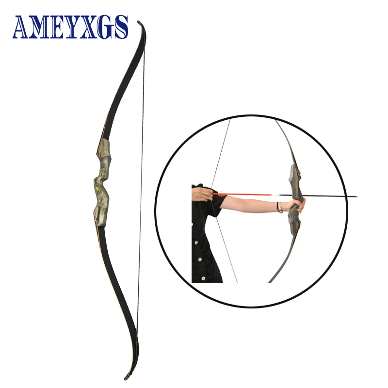 

1set 30-60 Lbs Archery Recurve Bow Disassembled Bow Wooden Hunting Equipment Outdoor Arrow Shooting Training Camping Accessories
