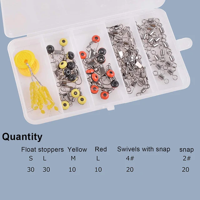 120Pcs Fishing Float Bobber Stops Space Beans Float stopper Fishing Swivels  Connectors Fishing Tackle Accessories