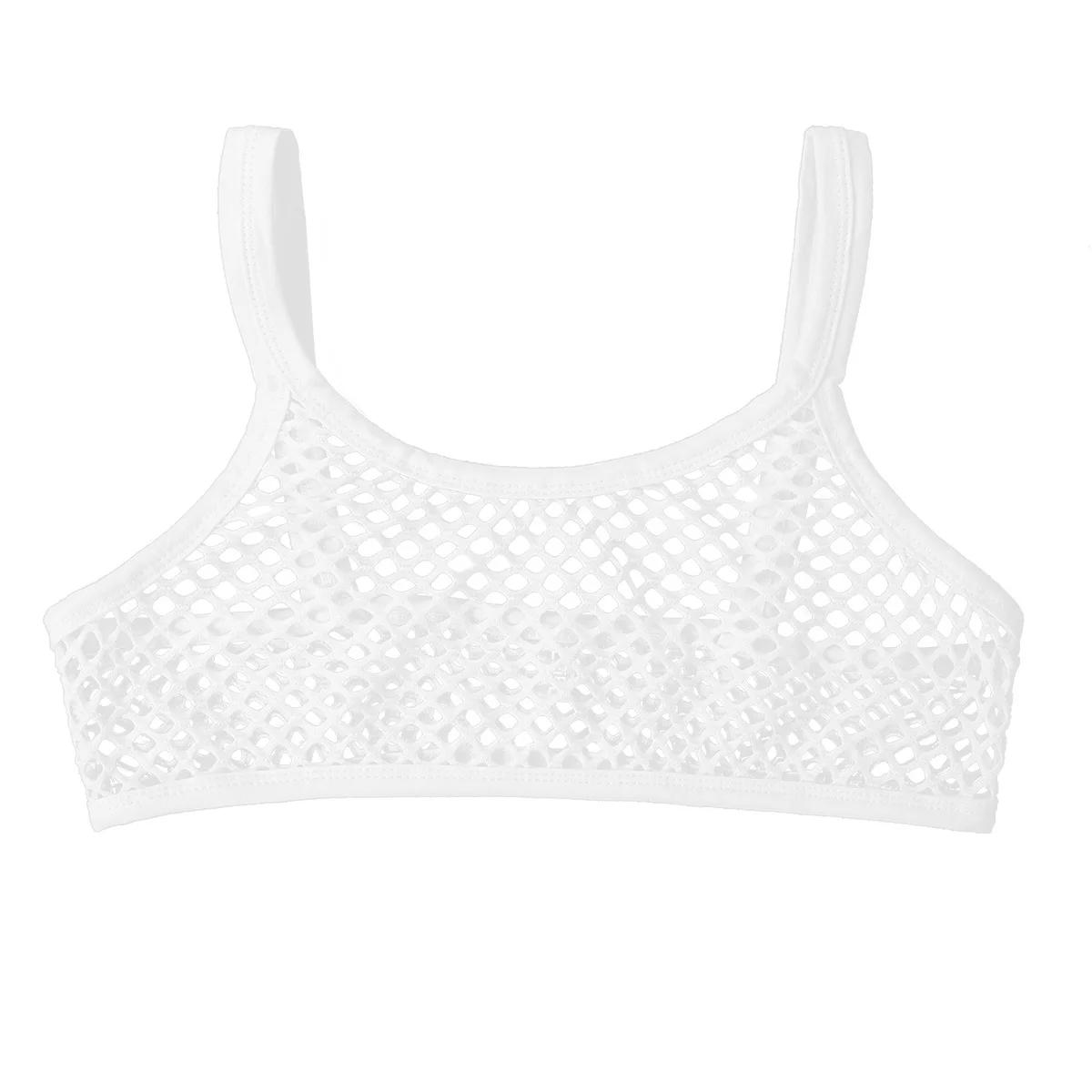 silk camisole Phụ Nữ Xem Qua Fishnet Gợi Cảm Crop Tops Spaghetti Dây Đeo Vai Chắc Chắn Màu Yếm Cao Cấp Người Lớn Hộp Đêm Đảng Rave Trang Phục womens cami