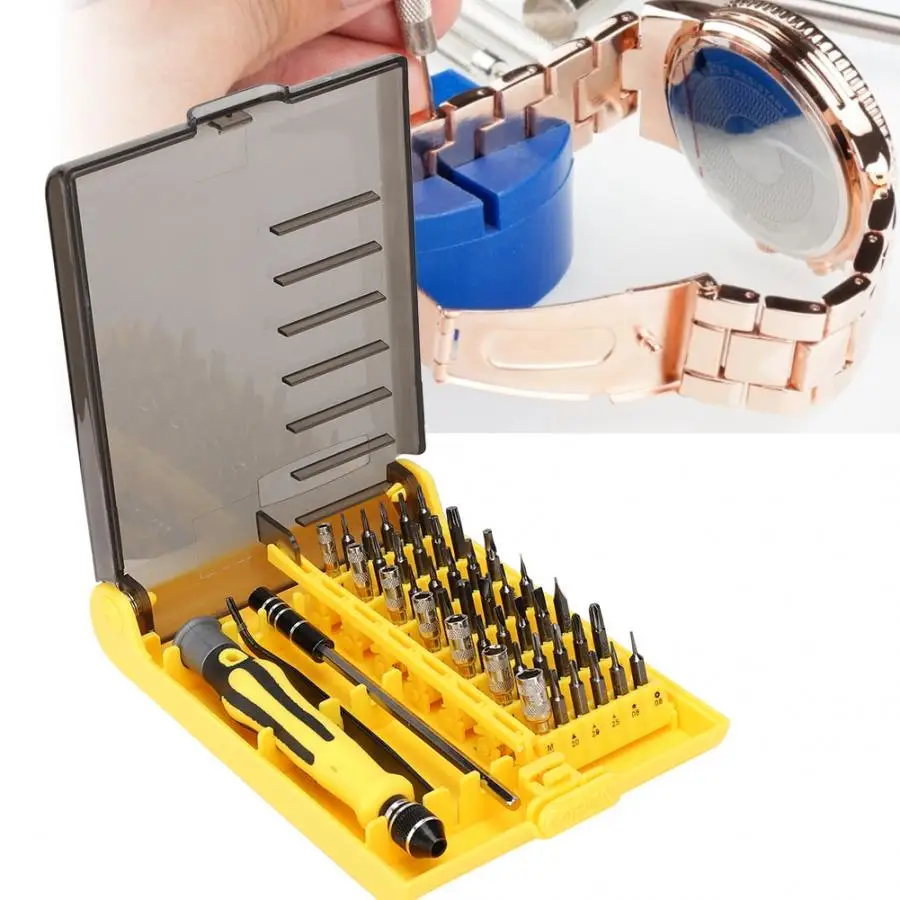 

45 In 1 Multi-functional Accuracy Screwdriver Set Watch Tweezer for Computer Watch Repairing Accessory Tools for Watchmaker