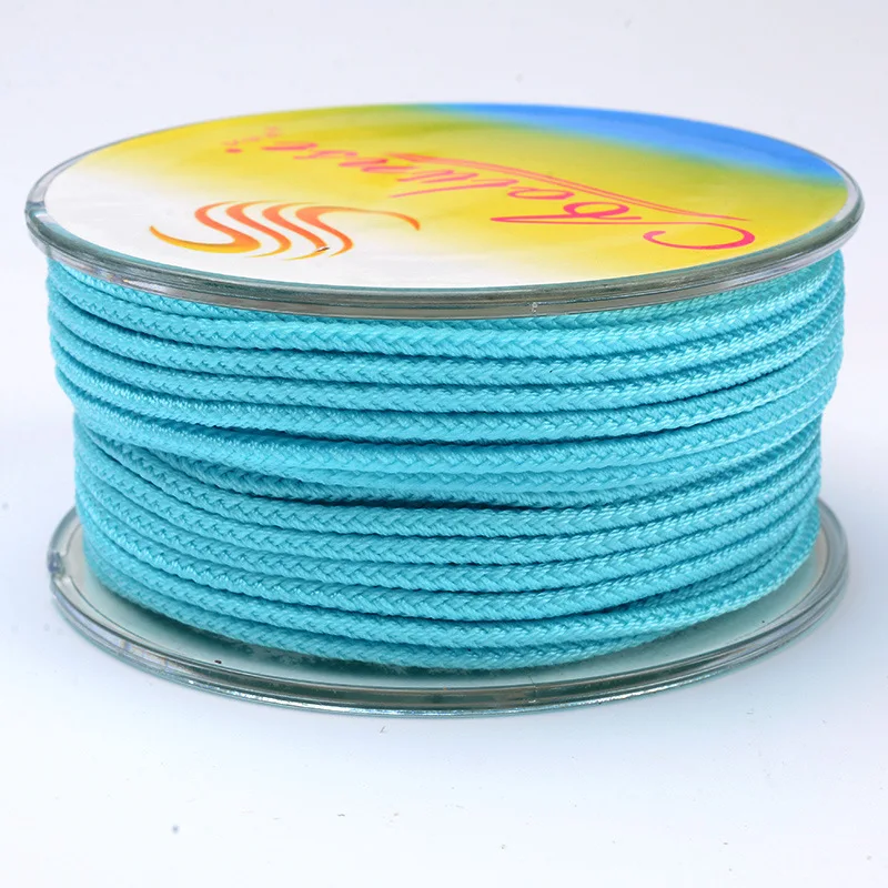 Light Blue 3 шт./лот веревка 2,0 мм плотная толстая веревка оптом DIY Ожерелье Браслет Ювелирный кабель для принадлежностей/шнур/нить не выцветает - Цвет: Light Blue