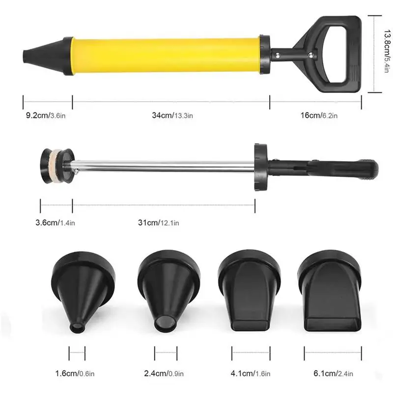 Caulking Gun Caulking Gun Cement Lime Pump Grouting Mortar Sprayer Applicator Grout Filling Tools With 4 Nozzles