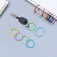 10 шт. металлическое кольцо для переплетения листов, кольца для книг, альбомы сделай сам, школьные канцелярские принадлежности, рукоделие, переплетные кольца для книг, маленькие кольца для книг, Брелоки для ключей