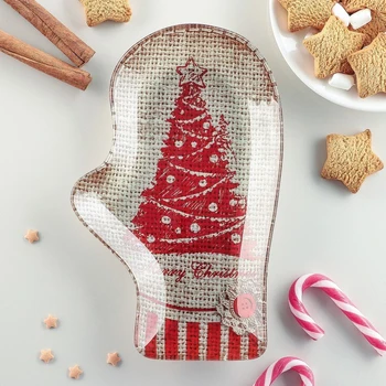 

Serving dish "Mitten. Merry Christmas ", 22.5 × 14 × 2 cm
