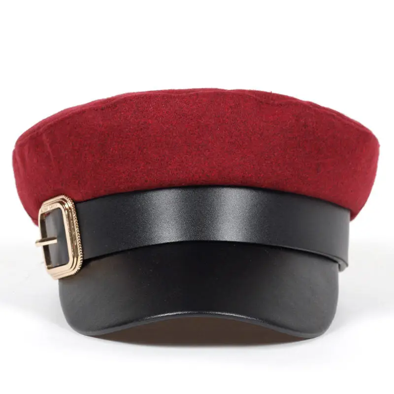 2019 new women men fashion beret cap unisex winter warm hats female new berets street style cool hats for mens black leather beret