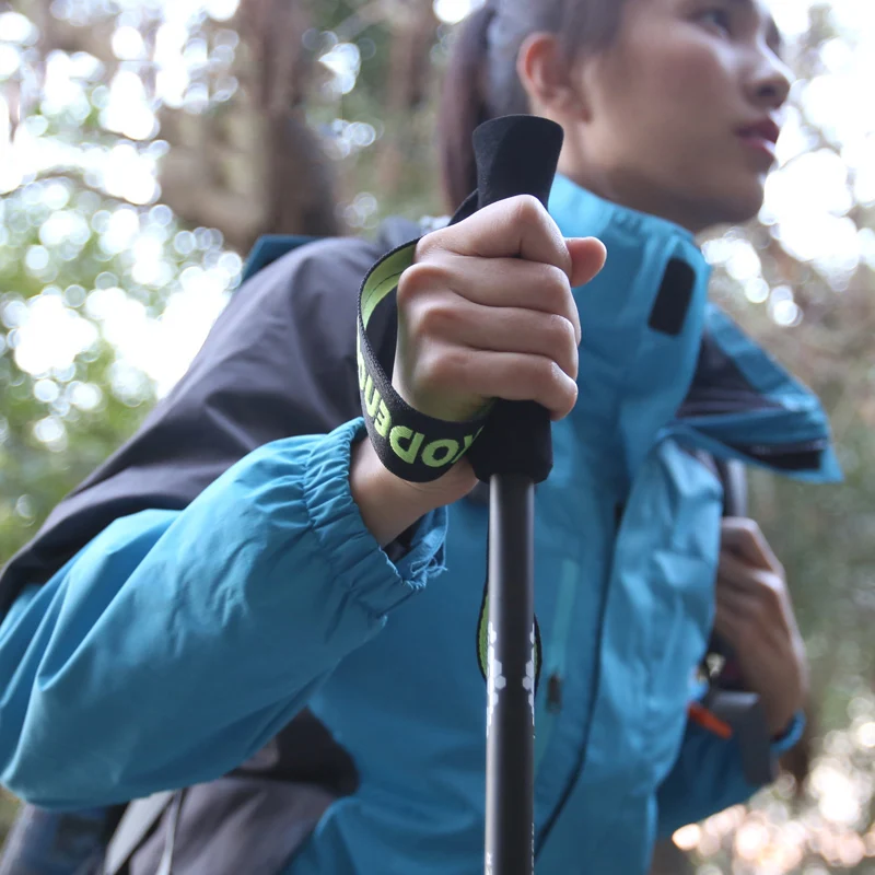 1 Piece 170g Telescopic Folding Walking Stick KODENOR Hiking Trekking Pole Carbon Fiber 3 Section Outer Lock Alpenstock Climbing 5
