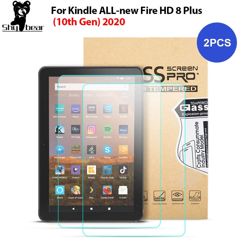 Закаленное стекло для Fire HD 8 Plus 2020 Защита экрана всех новых Kindle 10-го поколения