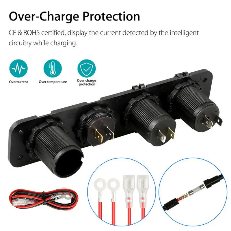Двойной USB порт 12V зарядное устройство для мотоцикла+ Вольтметр розетка для автомобильного прикуривателя Разветвитель адаптер питания зарядное устройство