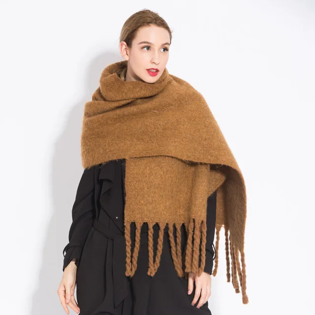 

new arrival autumn winter plaid cashmere scarves with tassel women winter thick warm scarf shawl wrap blanket scarves