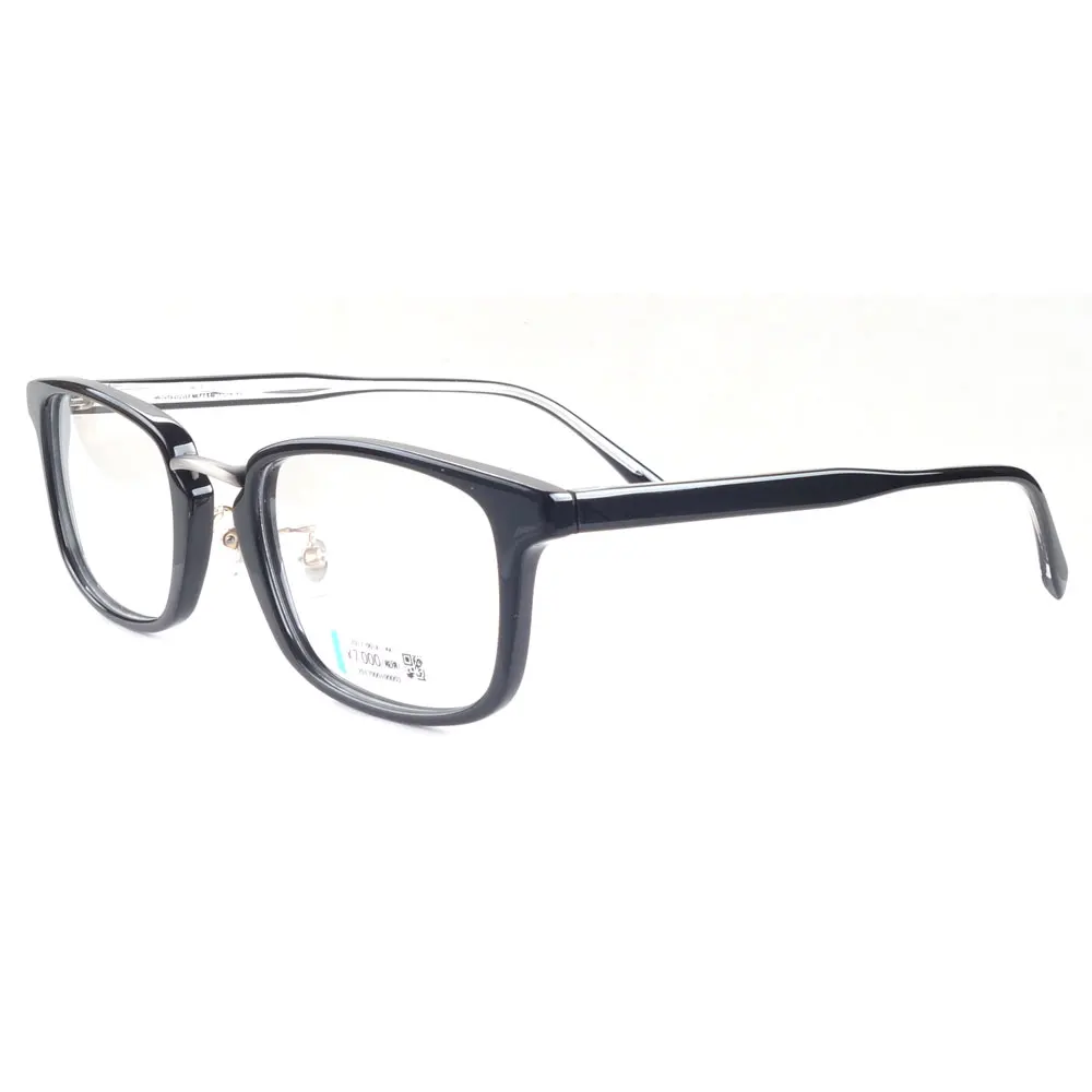 Japan oversized acetate prescription glasses frames unisex black/blue