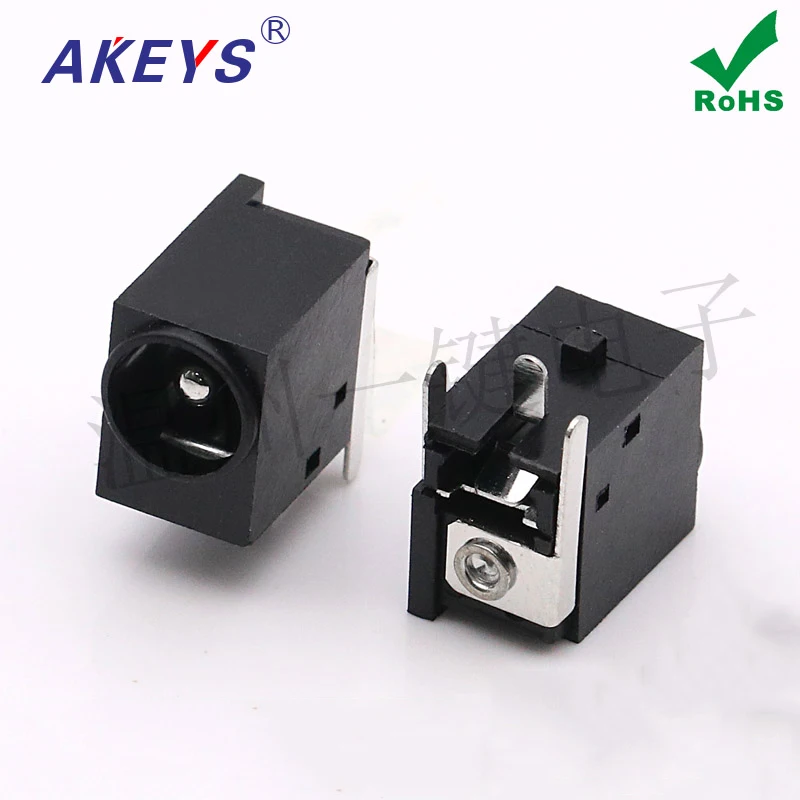 

15pcs DC power supply DC-036B 5.5X2.1mm power socket female base 3 feet straight with column 5.5*2.1