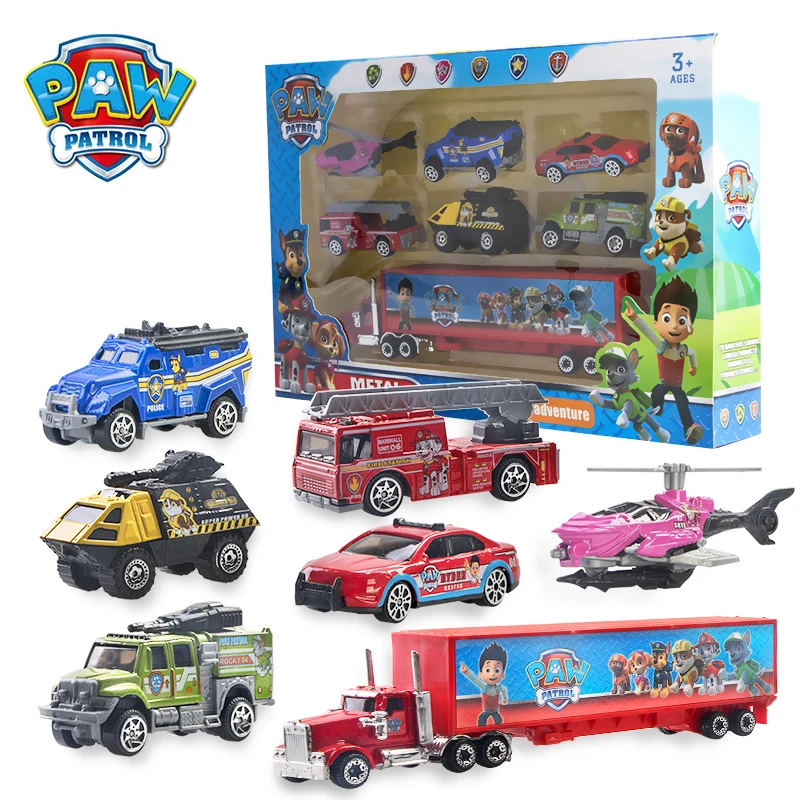 7 PCS Paw Patrol Patrulla Canine Toy Set Vehicle Car Skye Ryder Toys Puppy Pow Psi Birthday Gift for Children | Игрушки и хобби