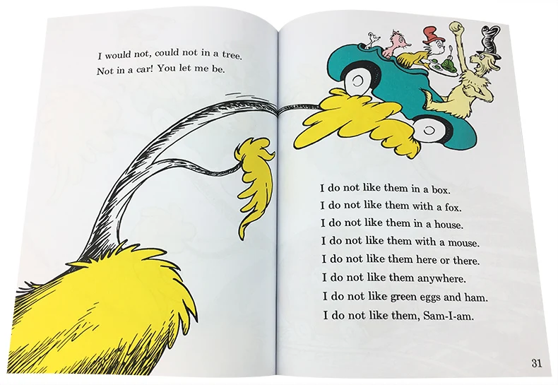 GREEN EGGS AND HAM Dr.Seuss Children English Reading Picture Story Books for Kids Learning Educational Toys 4