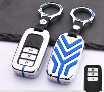 

Alloy leather Car Key Case Cover holder for Honda Accord 9 Crider City 2015 2016 HRV CRV Vezel Spirior Odyssey Civic Fit Jade