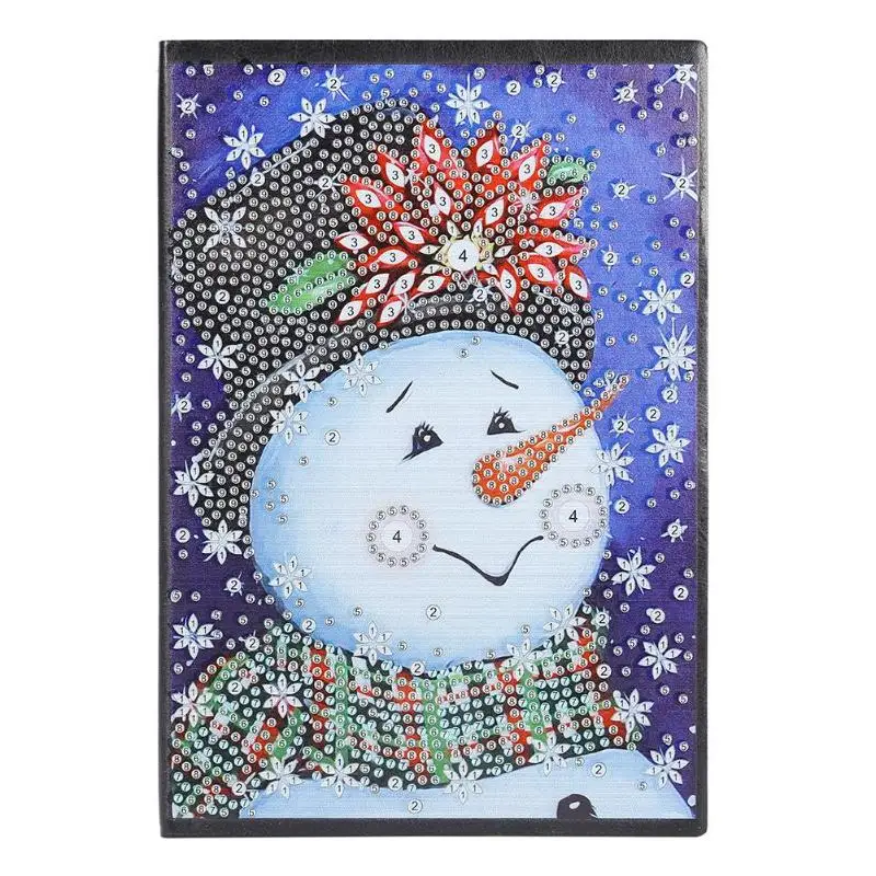 DIY Санта Клаус Олень Снеговик в форме бриллианта альбом для рисования 60 страниц A5 Блокнот Дневник Книга Рождественская Алмазная вышивка подарок - Цвет: C