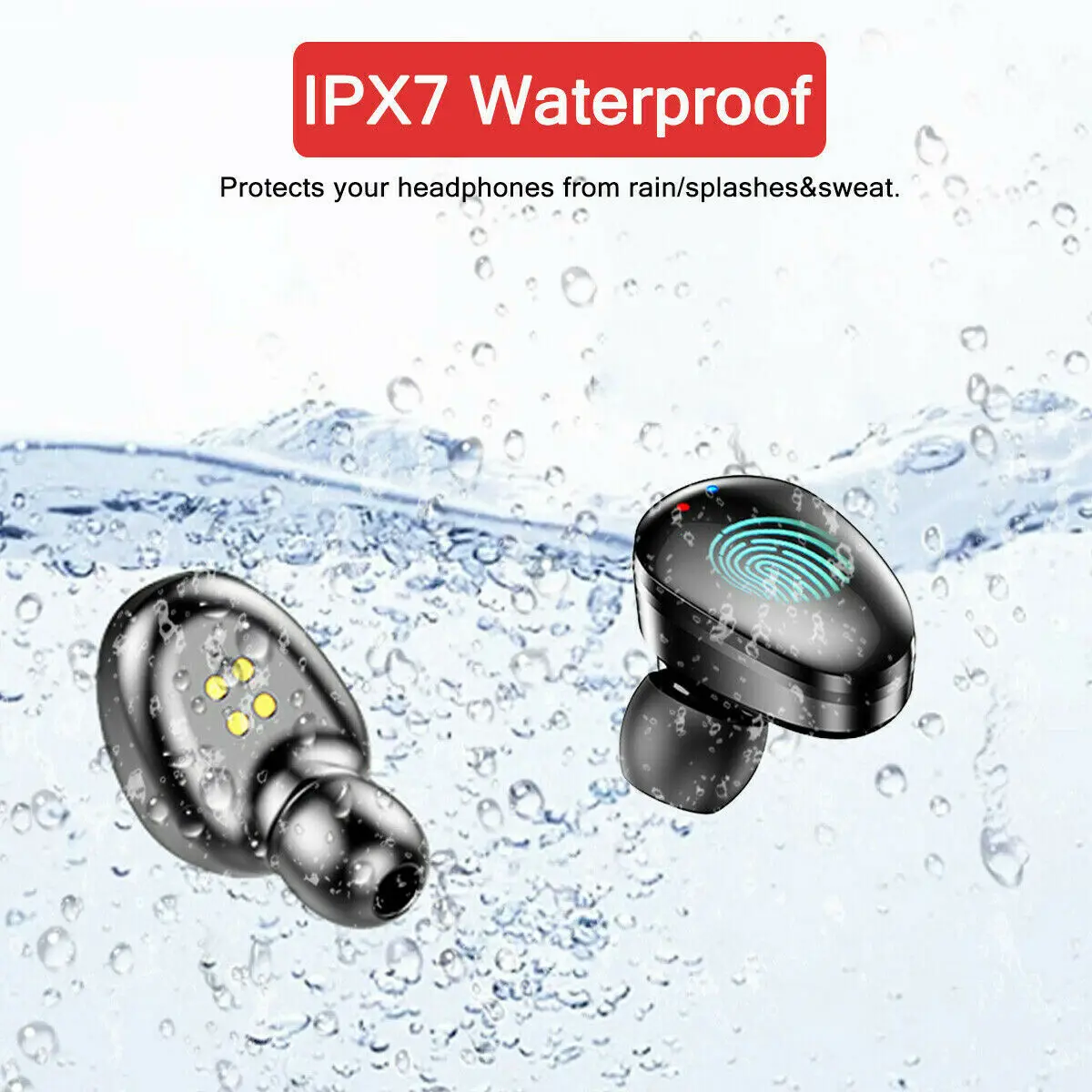 TWS Bluetooth настоящие Беспроводные наушники с светодиодный дисплей беспроводные наушники IPX7 водонепроницаемые стерео наушники с зарядным устройством 3600 мАч