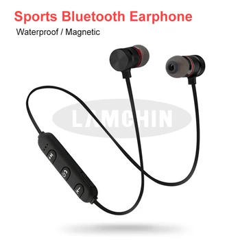 

Bluetooth 5.0 Earphone Sports Headphones Metal Magnetic Wireless Headset with Mic Stereo Earbuds For Samsung Huawei Mobile phone