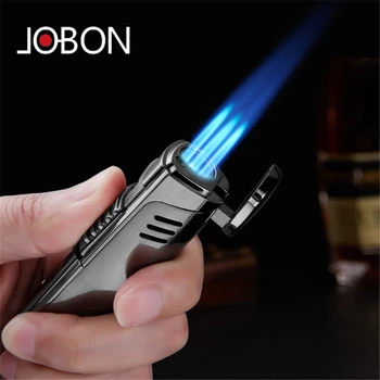 

JOBON Blue Flame Torch Turbo Lighter Spray Gun Electronic Lighter Gas 1300C Cigarette Butane Cigar Lighter Jet Flame Lighters