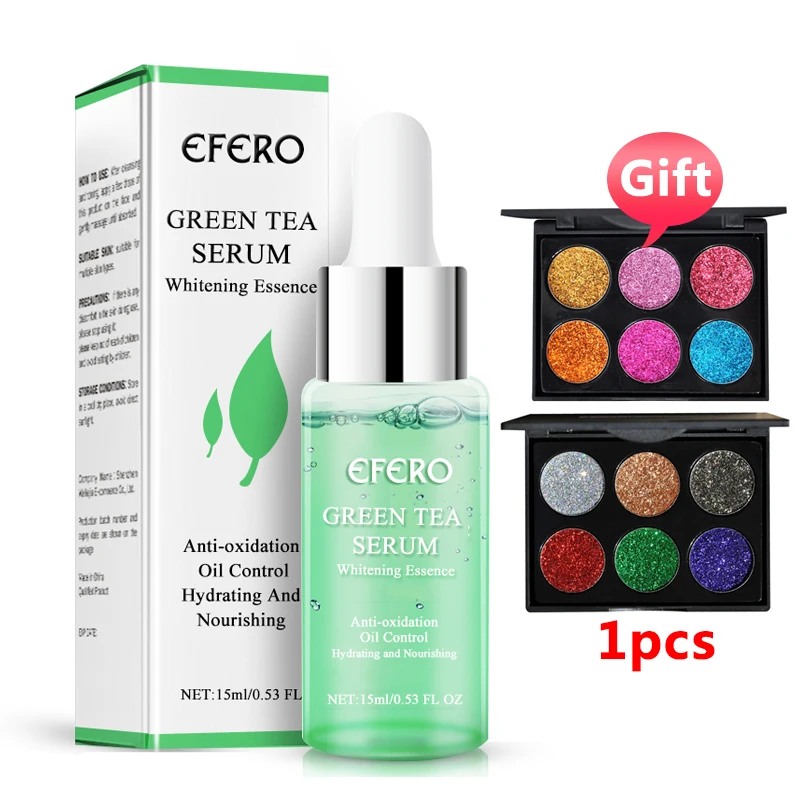 

EFERO Green Tea Serum Moisturizing Whitening Face Cream Anti Wrinkle Anti Aging Face Serum Shrink Pores Acne Treatment Skin Care