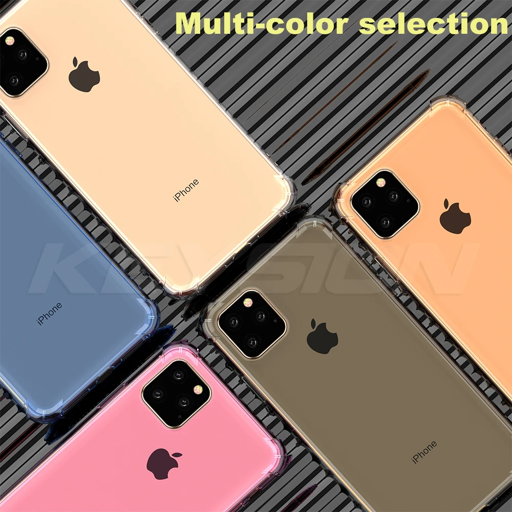 Противоударный чехол KEYSION для телефона iPhone 11 Pro Max Прозрачная мягкая силиконовая
