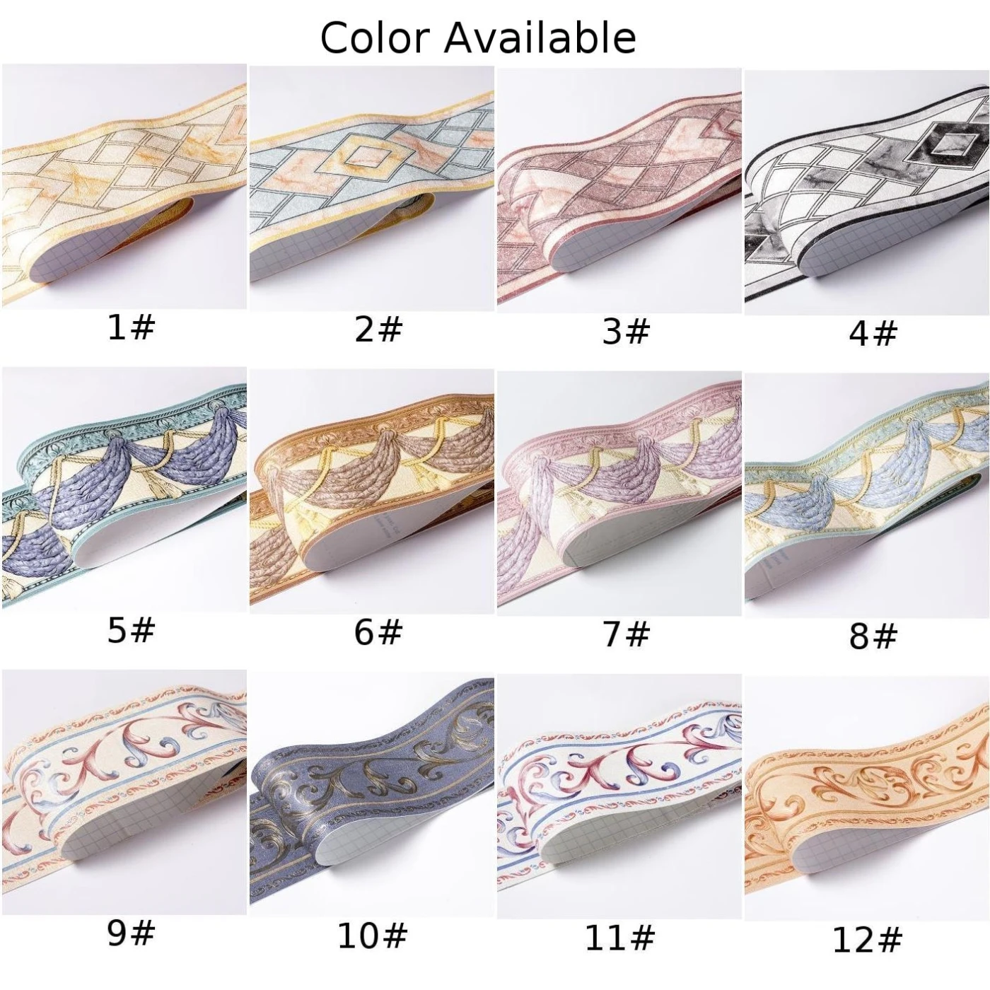 1х самоклеющиеся стены плинтус границы винил водонепроницаемый Декор цветочный