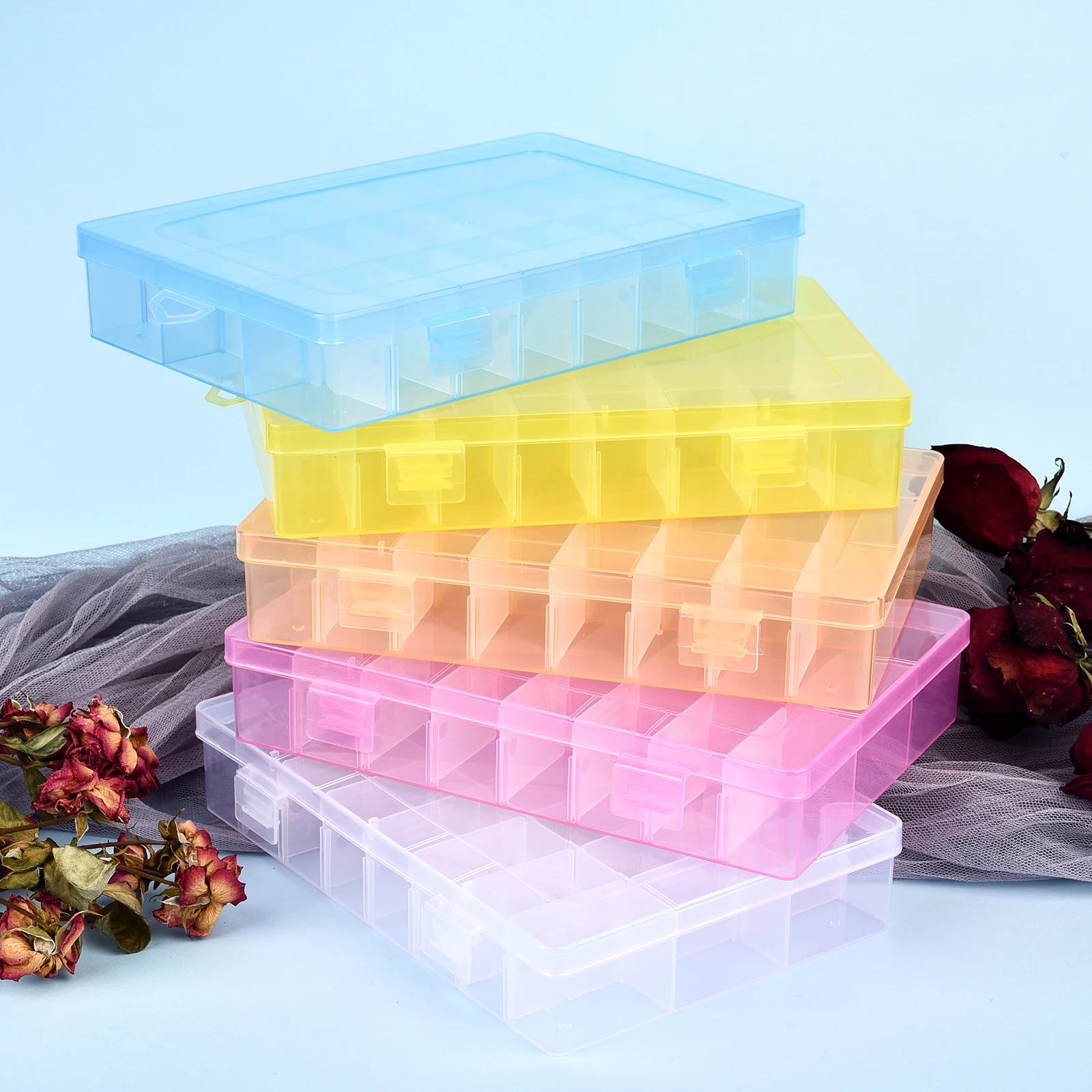36 Grids Embroidery Floss Storage Box with Floss Bobbins DIY Sewing Tools