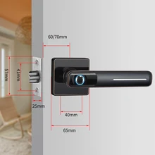 Умный домашний интерьер спальни деревянный дверной замок с идентификацией через отпечатки пальцев USB и зарядка батареи