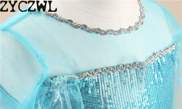 Нарядное платье принцессы Эльзы для маленьких девочек от 4 до 10 лет ...