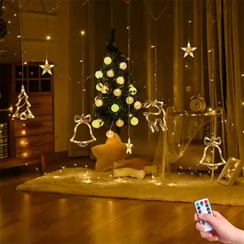 

Christmas Fairy Lights Festoon Led String Lights Star Garland on Window Curtain Indoor Tree Decoration Halloween Wedding Light