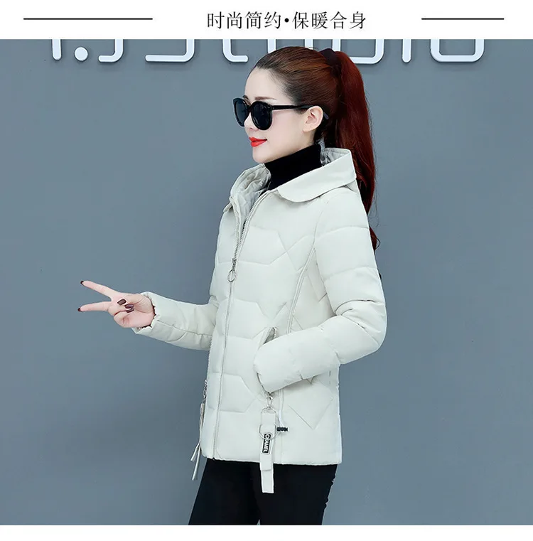 Зимнее пальто, маленькая куртка с хлопковой подкладкой, стиль, пуховик, одежда с хлопковой подкладкой, женская одежда в Корейском стиле, тонкая F
