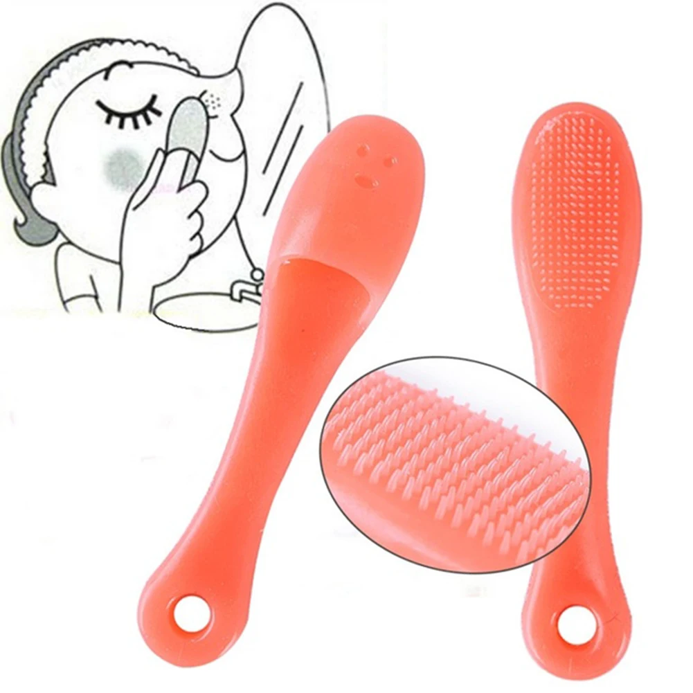 Fast Soft Massager Washing Hairy Point Tools Cute Manual Finger Fit Practical Facial Cleaning Brush 5