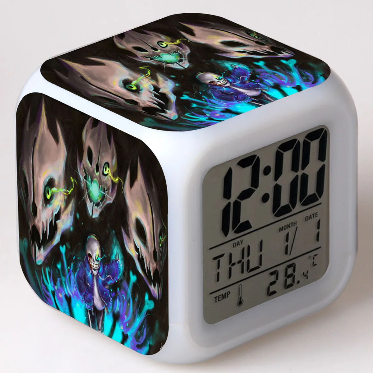 22 Undertale мультяшный будильник детские игрушки Led reloj будильник, цифровой Электронные часы с будильником wake up light table reveil wekker - Цвет: 22