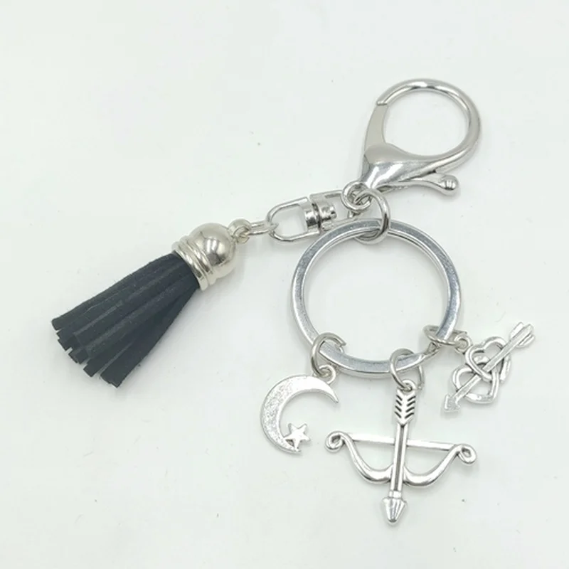 

2020 New Creative Keychain Alloy Bow and Arrow Star and Moon Model Keychain Jewelry for Your Favorite Boy and Girl Gifts