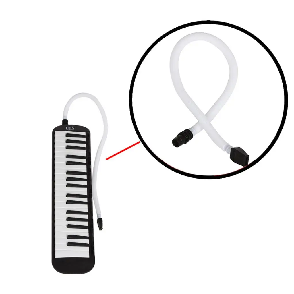 Flexible Pipe And Mouthpiece For 32 Keys And 37 Keys Melodica, Plastic, Black
